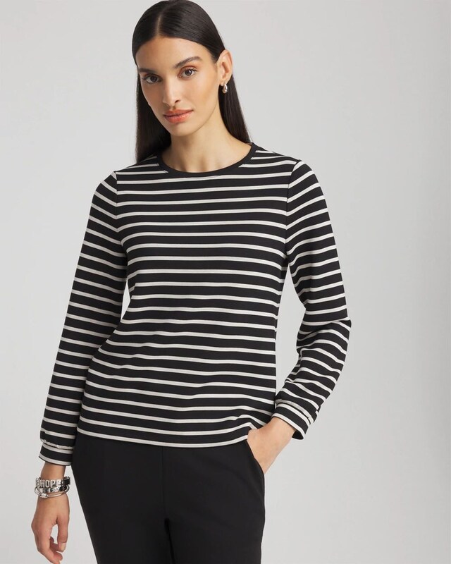 Zenergy Scuba Striped Top